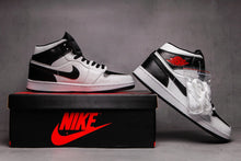 Load image into Gallery viewer, Nike Air Jordan 1 Mid Black White Red Sneaker Shoes Sale Men Size 7-12