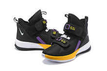 Load image into Gallery viewer, Nike Lebron Soldier XIII 13 Black Purple Yellow Men Sneaker Shoes Sale Size US7,8,8.5,9,10,11,12