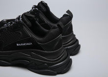 Load image into Gallery viewer, Balenciaga Triple S Trainer 'All Black Distressed' Shoes Sneaker Sale Men Women Size 35-45