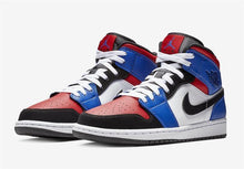 Load image into Gallery viewer, Nike Air Jordan 1 Mid Top 3 Three White Red Black BLue Shoes Basketball Men Size US 7 - 13