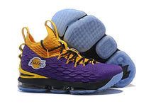 Load image into Gallery viewer, Nike Lebron XV 15 Purple Yellow Black  Men Shoes Sale Size US7,8,8.5,9,10,11,12