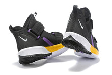 Load image into Gallery viewer, Nike Lebron Soldier XIII 13 Black Purple Yellow Men Sneaker Shoes Sale Size US7,8,8.5,9,10,11,12