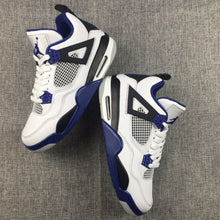 Load image into Gallery viewer, Nike Air Jordan 4 Retro Motosports White Black Blue Basketball Men Size US 7 - 13