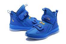 Load image into Gallery viewer, Nike Lebron Soldier XIII 13 Blue Gold Men Sneaker Shoes Sale Size US7,8,8.5,9,10,11,12