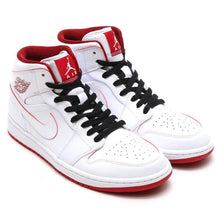 Load image into Gallery viewer, Nike Air Jordan 1 Mid White Red  Shoes Basketball Men Size US 7 - 13
