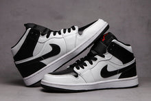 Load image into Gallery viewer, Nike Air Jordan 1 Mid Black White Red Sneaker Shoes Sale Men Size 7-12