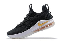 Load image into Gallery viewer, Nike Lebron XV 15 Low EP Black White Gold Men Shoes Sale Size US7,8,8.5,9,10,11,12