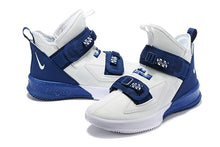 Load image into Gallery viewer, Nike Lebron Soldier XIII 13 White/Navy Men Sneaker Shoes Sale Size US7,8,8.5,9,10,11,12